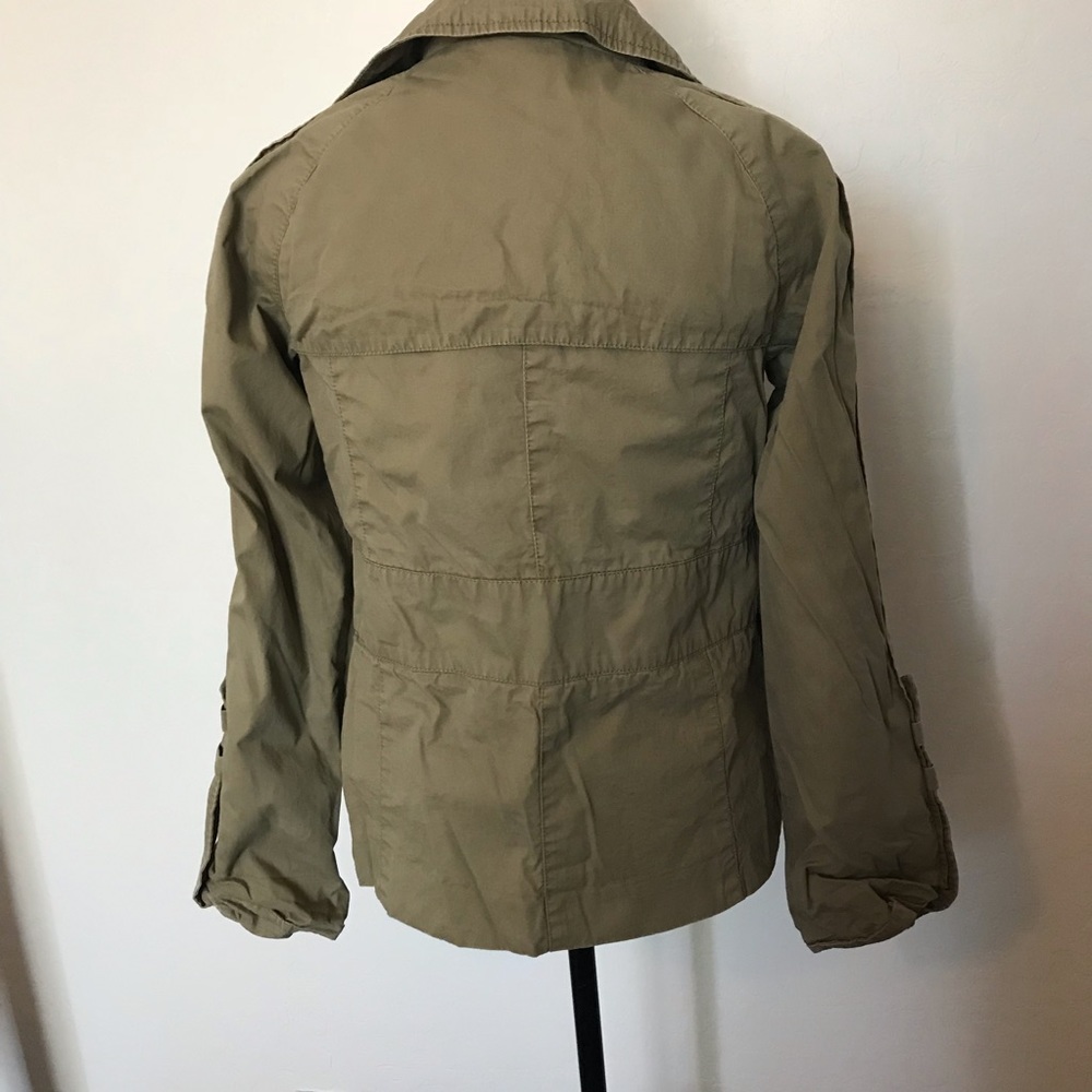 Zara Basic Army Green Utility Jacket Medium - image 3
